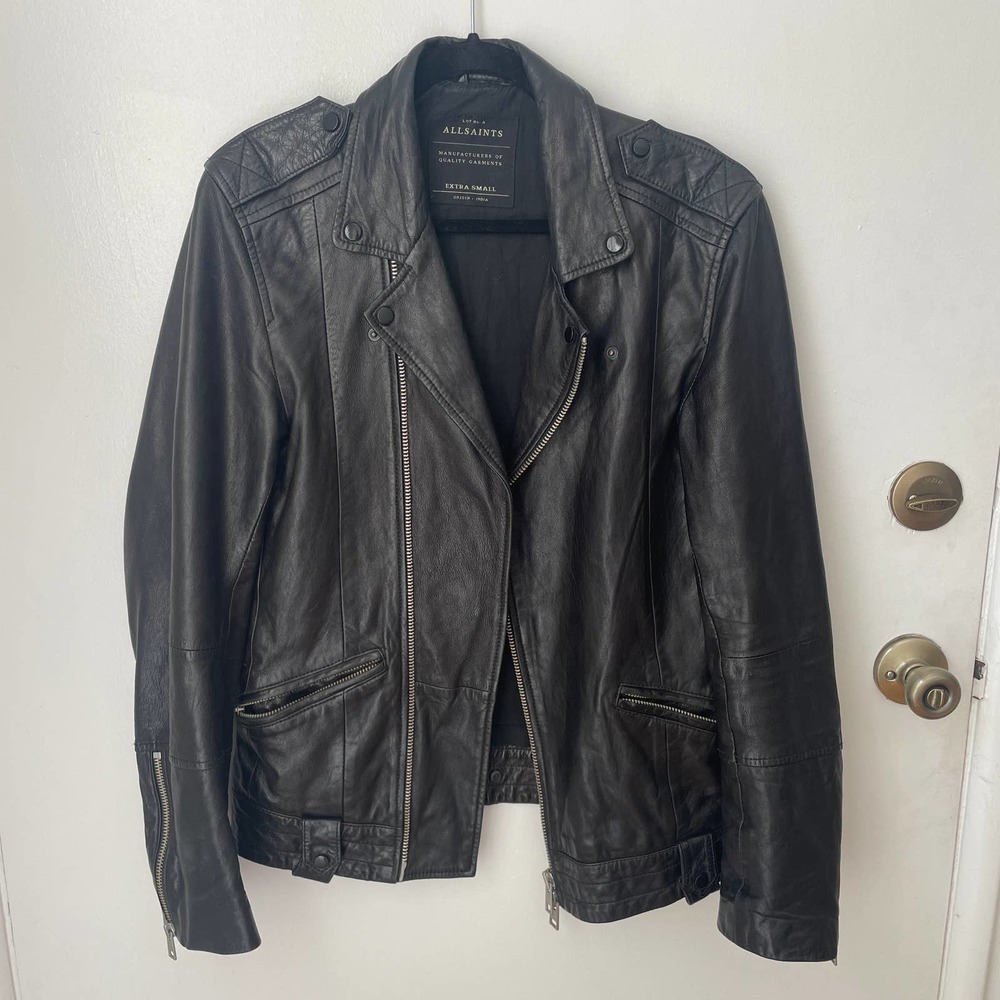 AllSaints Black Leather Jacket
